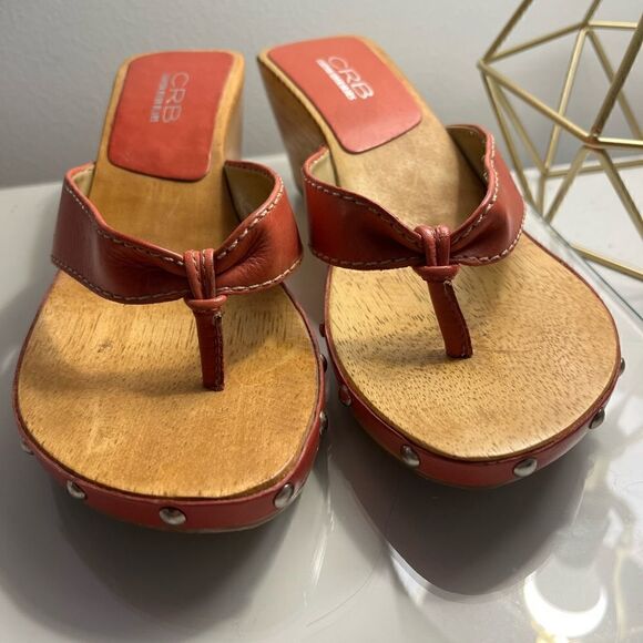 CRB Canyon River Blues Wooden Sandal Shoes - Picture 1 of 9